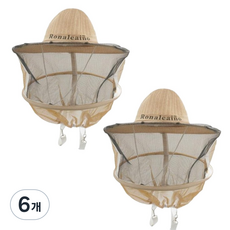 숲인더시티 양봉 모자 방충 벌망 농사용, 6개