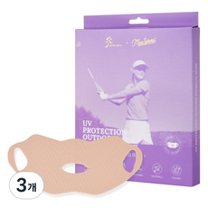 화온 UV 자외선 차단 하이드로겔 골프 썬패치 기미 썬블럭 쿨링 마스크팩(하단 풀커버형) 4매, 3개