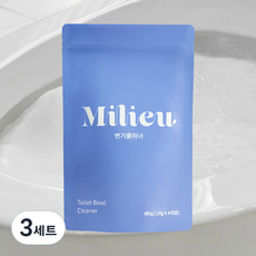 밀리유 변기클리너 4개입 발포 거품 변기세정제 곰팡이제거 물때, 3세트, 480g