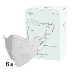 힐타임 코코핏 KF94 컬러 마스크 소형N 새부리형 숨쉬기편한, 25매입, 6개, 실버그레이