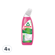 프로쉬 변기 세정제 라즈베리, 4개, 750ml