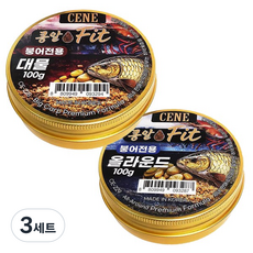 쎄네 / 붕어 대물 1개 + 올라운드 1개 = 2캔의 콩알 핏 / 월척 특급에서 입증된 폭발적인 입질 / 간편한 사용 / 노지 유료터 경기 적합 / 친환경 캔 타입, 3세트, 100g