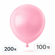 브로키 펄풍선 12인치 100p 풍선 파티용품 이벤트 소품 30cm, 200개, 04_12인치_라이트핑크