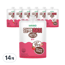 웰그린) 단백하이 딸기맛, 14개, 40g