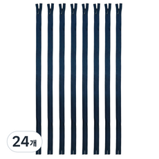 60cm 콘솔지퍼 23인치 콘실지퍼 숨은지퍼, 24개, 네이비(233)