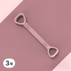 HwaDon 어깨 스트레칭 요가 라텍스 운동 밴드, 핑크, 3개