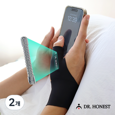 정직한닥터 얇은 손목보호대 엄지손가락 스프링 터널증후군 손목아대, 2개