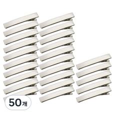 리본빌 헤어핀만들기 리본공예재료 핀대 평집게, 6cm, 50개