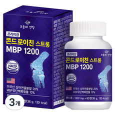 OneuluiGeongang 프리미엄 상어연골 콘드로이친 스트롱 MBP 1200 36g, 3개, 60정