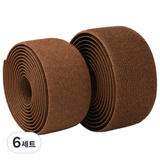 칼라벨크로 너비2.5cm 25M 암수 세트, 6개, 브라운
