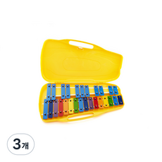 명창 공명실로폰27판(황색)박스형 무지개 칼라음판 [실.채포함], 3개, 황색, 27판