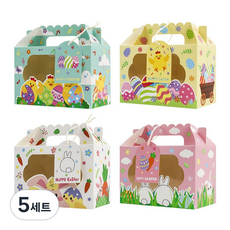 이벤트홀릭 부활절 달걀 계란 포장 종이 상자, 5세트, 4종