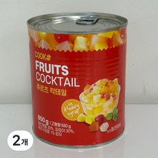쿡샵 후르츠칵테일 850g 원터치, 2개