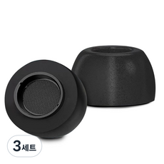더조은셀러 메모리폼 이어팁 2P 갤럭시 버즈4프로 버즈3프로 호환, 블랙-M, 갤럭시버즈4프로/3프로, 3개