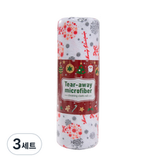 록신 다용도행주 극세사 빨아쓰는 일회용 행주 20매 25*25, 3세트, 11/크라스마스 스노우볼-화이트