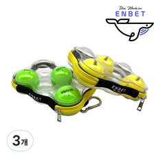 엔벳 완전투명 골프공 보관케이스 볼주머니, 투명 6구, 3개