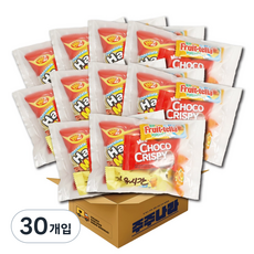 주주나라 구디백 포켓 봉투포장 어린이집 단체 답례품 간식 선물, 30개입, 간식세트