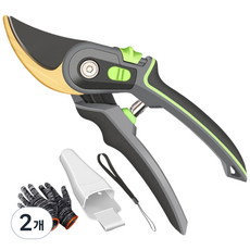 레이원 SK-5고탄소강 원예 가위 초경량손잡이 정원 가지치기 원예 조경가위, 2개