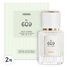 609 베르니엘 여자향수 그린 플로럴향 와일드플라워 여성향수 흔하지않은 은은한 니치향수, 2개, 30ml