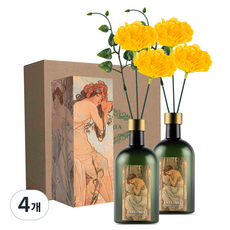 라플로리아 꽃 디퓨저, 4개, 500ml, S6.다시한번힘내요향/B1.카네이션-L12/옐로우