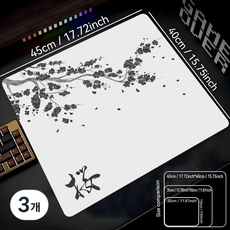 게이밍 마우스패드400X450X3MM, 3개, 흰색