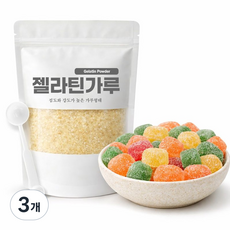 오케이 젤라틴가루 우피 분말 국내제조, 3개, 300g