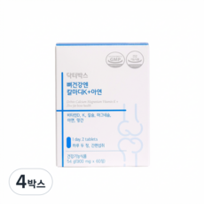 닥터박스 뼈건강엔 칼마디K + 아연 (내과 전문의 성분 배합), 4박스, 60정