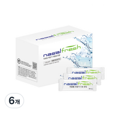 나잘후레쉬 500ml 전용(4.5g) 코세척 식염수 분말 100포, 6개