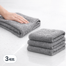 난네난네 프리미엄 드라잉 세차타월 3개세트 극세사 물기제거 흡수력 좋은 타월, 3세트, 그레이