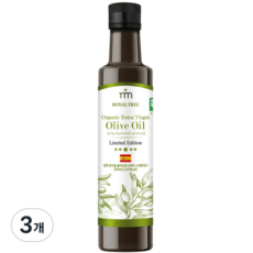 로얄트리 스페인 최상급 PICUAL품종 유기농 엑스트라버진 올리브오일 냉압착, 3개, 250ml