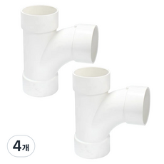 JG산업 (정품) 국산 PVC 파이프 LT 엘티 YT 와이티 T티 티 50파이 50A 50mm, 4개