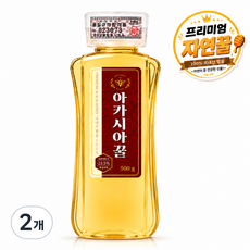 국내산 자연 벌꿀 100% 천연 아카시아꿀, 500g, 2개