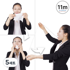 JL매직 마우스코일 무지개색 11m (9개입) <국내제작> 전세계 마술사들에게 판매되는 실전 마술 도구, 5세트