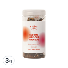 레드보스 히비스커스 블렌딩 루이보스티, 3개, 20개입, 2.5g