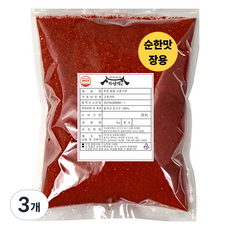 하남댁 안매운 고춧가루 고운입자 장용 어린이용, 1kg, 3개