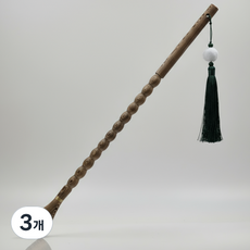 빅트리 천연나무 태슬효자손 등긁개, 3개, 그린태슬효자손