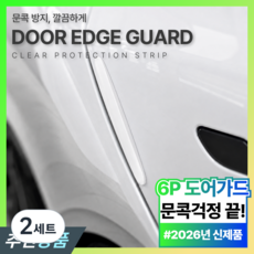 필럭스 깔끔부착 문콕방지 실리콘 도어가드 자동차 도어엣지 차량용 보호패드 6P, 2세트, 퓨어 화이트