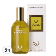 몬트우드 MONTWOOD 향수 그린 아이리쉬맨 뿌르 옴므 향수120ml 수입향수/남녀공용/대용량향수/ "시간이 흐를수록 내 몸에 착 붙는 은은하고 세련된 살냄새, 5개, 120ml