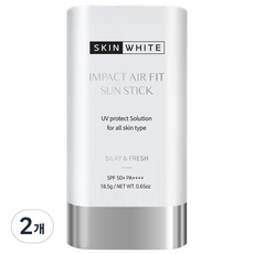 스킨화이트 임팩트 에어핏 선스틱 백탁없고 뽀송한 유기자차 썬스틱, 2개, 18.5g