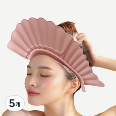 성인 샴푸캡 성인용 샴푸캡 환자 머리 감기기 도구 어른 샤워캡 머리감기 캡 샴푸모자 헤어캡 머리감기캡 쌍수 머리캡 목욕 헤드캡 임산부, 진한분홍, 5개