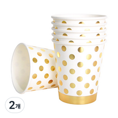 피플스파티 파티컵 240ml 라인도트 18P, 2개, 18개