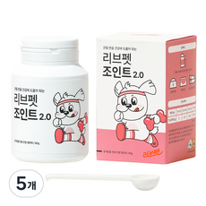 리브펫 조인트 강아지 고양이 관절 영양제 분말형, 60g, 뼈/관절강화, 5개 60g, 뼈/관절강화, 5개