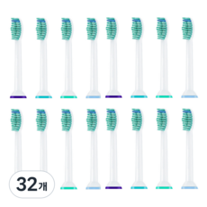NMX 필립스 소닉케어 전동 칫솔모 호환용 칫솔 HX-3 HX-6 HX-9 시리즈, 32개, 필립스호환칫솔모