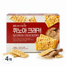 4번구워 더 바삭한 퀴노아 크래커, 4개, 340g