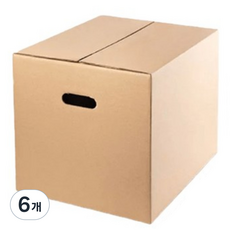 바론포장 튼튼한 택배박스 특대형 소형 무지 우체국 이사 포장 종이 박스, 이사 4호, 6개