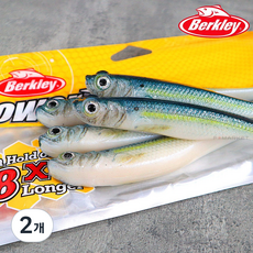 버클리 저크쉐드 7인치 HD 광어 다운샷 웜, 2개, 125g, HB GZS 전어