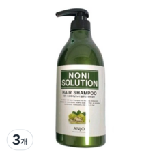 앙쥬 프로페셔날 노니 솔루션 헤어 샴푸, 3개, 750ml