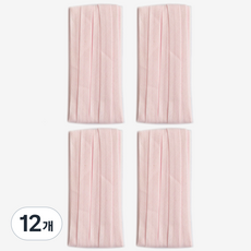 10mm 바이어스테이프 칼라바이어스 4yard, 12개, 파스텔핑크