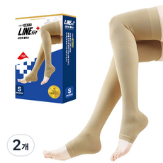 라인핏플러스 1등급 의료용 프리미엄 종아리 압박밴드 (종아리형 무릎발트임형 허벅지확장형), 허벅지형, 2개