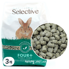 슈프림펫 셀렉티브 시니어 토끼사료, 3개, 2kg